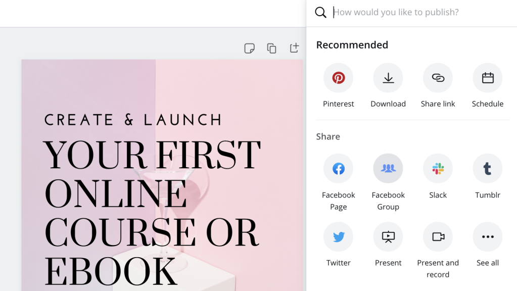 How to schedule to Facebook Groups in Canva content planner and scheduler